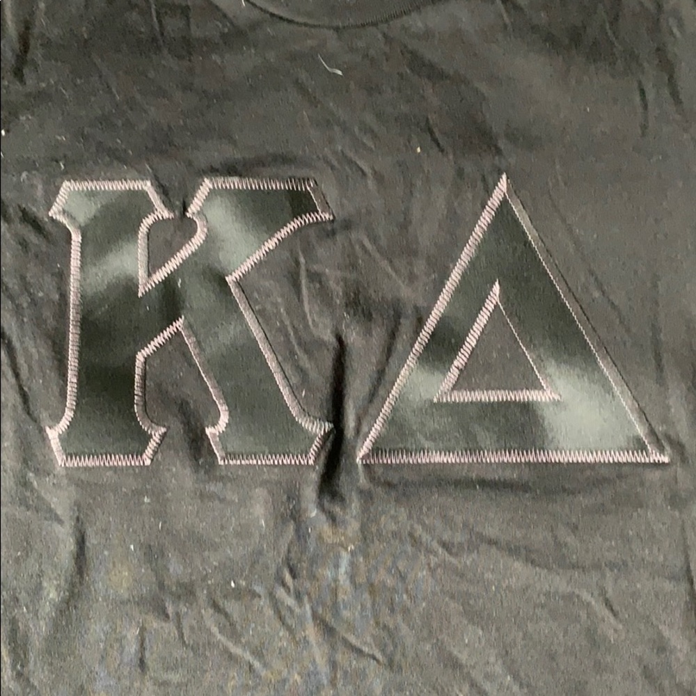 BLACK KAPPA DELTA ( ΚΔ KD) LETTER SHIRT